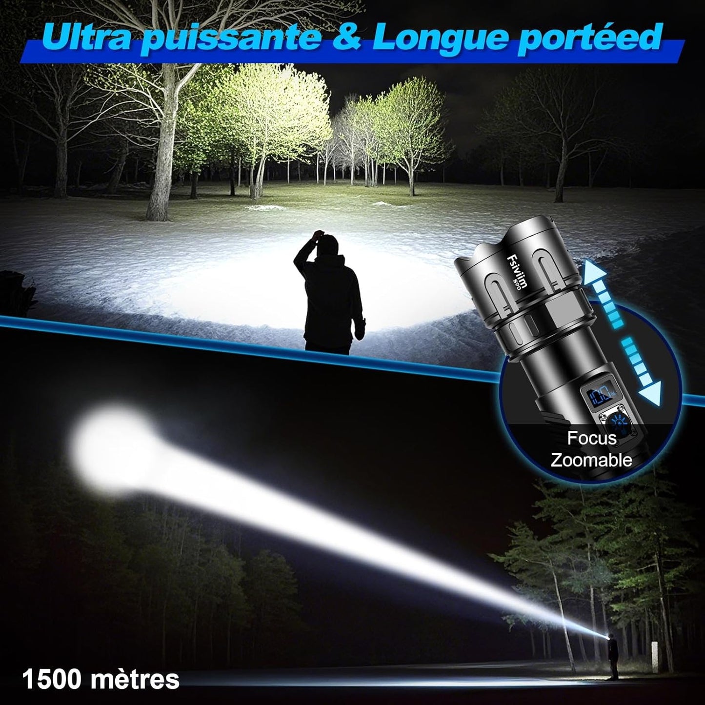 Lampe torche puissante  | Ultralight™