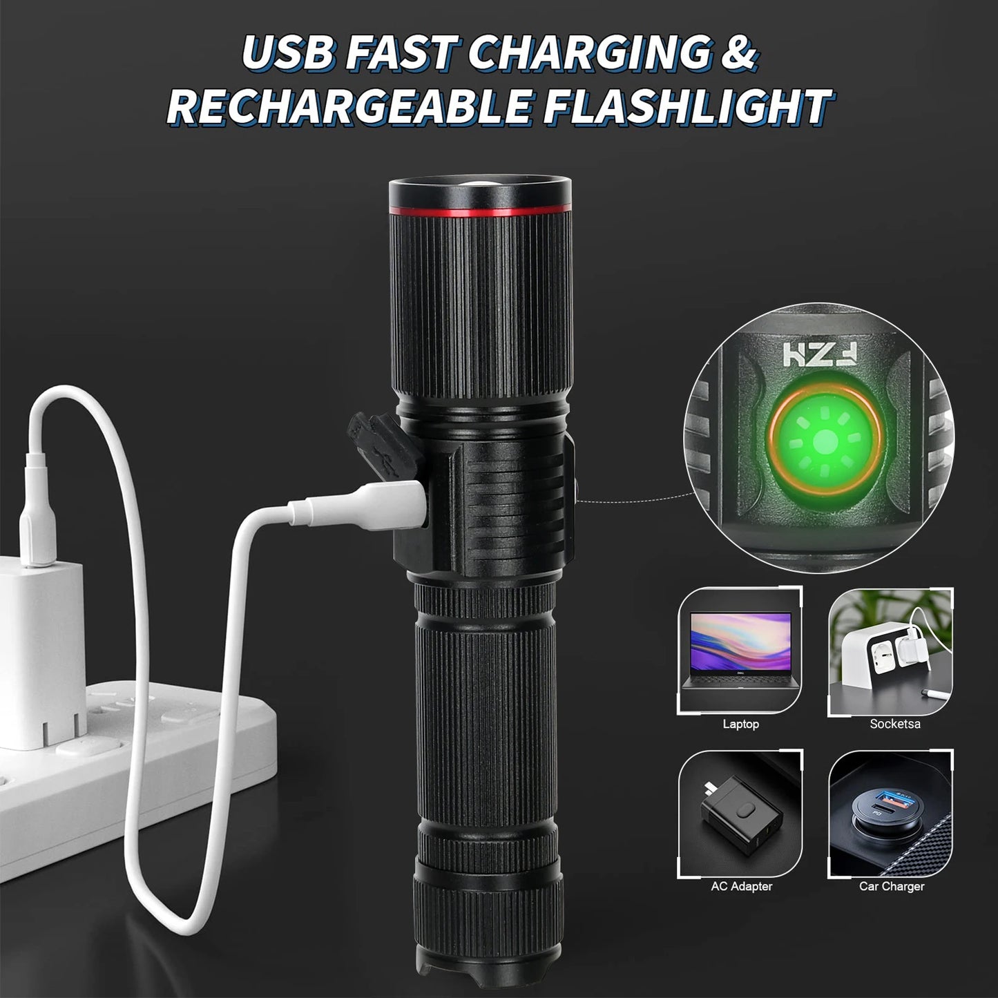 Lampe torche puissante  | Ropelight™